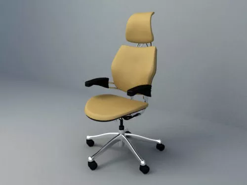Office Cushion Chair Brown Color 3d model Office Cushion Chair Brown Color 3d model
