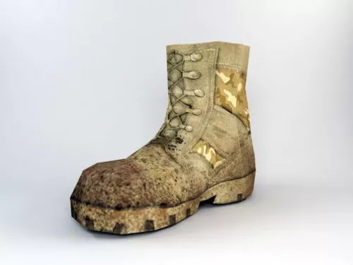Dirty Army Boots 3d model Dirty Army Boots 3d model