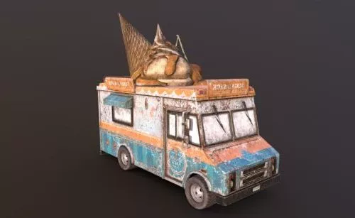 Rustic Dump Truck 3d model