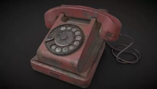 Old Rotary Phone 3d model Old Rotary Phone 3d model