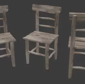 Old Vintage Chair 3d model