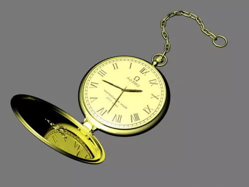 Men Circle Wrist Watch 3d model