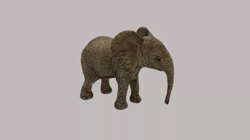 Figurine Elephant With Horn 3d model