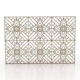 Panel Thailand Traditional Decor 3d model