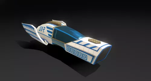 Scifi Spaceship For Hexagon 3d model