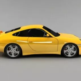 Yellow Porsche 991 Car 3d model