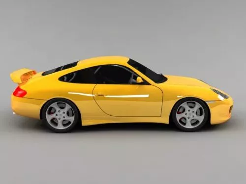 Yellow Porsche 991 Car 3d model Yellow Porsche 991 Car 3d model