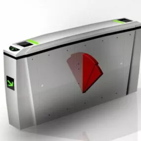 Station Transport Ticket Gate 3d model
