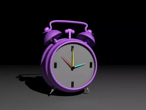 Purple Circle Alarm Clock 3d model Purple Circle Alarm Clock 3d model