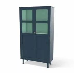 Blue Cabinet Simple Design 3d model