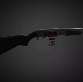 R870 Rifle Gun 3d model