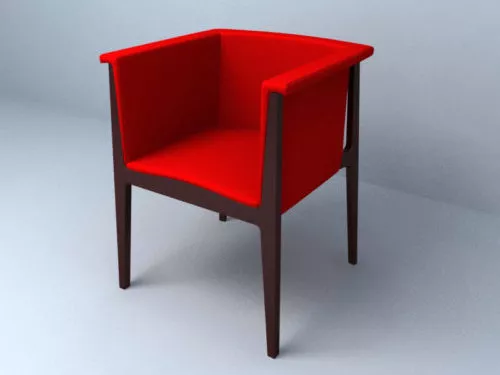 Red Modernism Chair 3d model Red Modernism Chair 3d model
