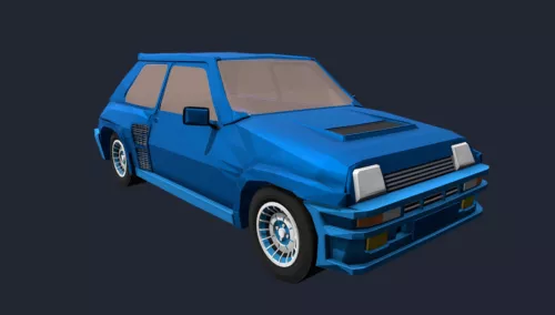 Lowpoly Renault 5 Turbo Car 3d model Lowpoly Renault 5 Turbo Car 3d model