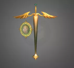 Sacred Sword With Shield 3d model