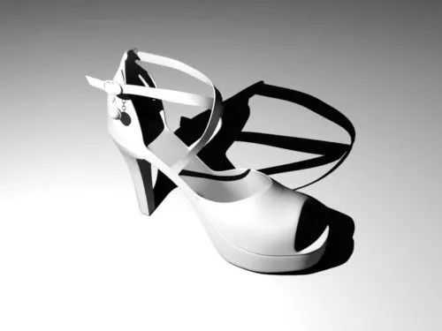 Sandals High Heels Shoe 3d model Sandals High Heels Shoe 3d model