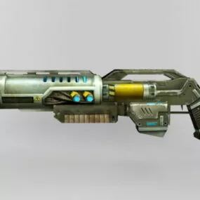 Futuristic Pulse Rifle Gun 3d model