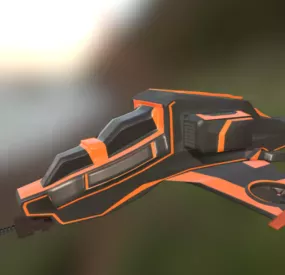 Sci-fi Cartoon Spaceship 3d model