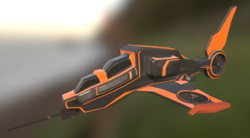 Scifi Cargo Spaceship 3d model