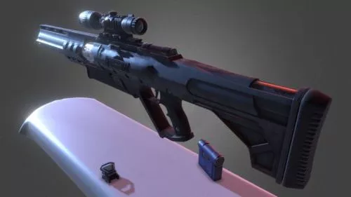 Machine Gun M2 Browning 3d model