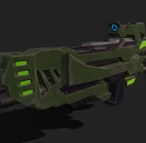 Sci-fi Gun Gaming Design 3d model