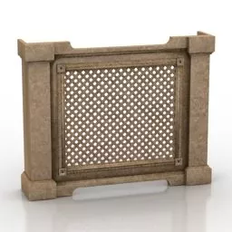 Vintage Screen Radiator 3d model