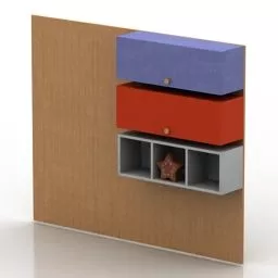 Shelves Decor Children Room 3d model