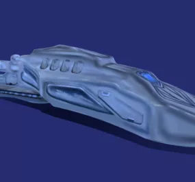 Sci-fi Star Spaceship V1 3d model