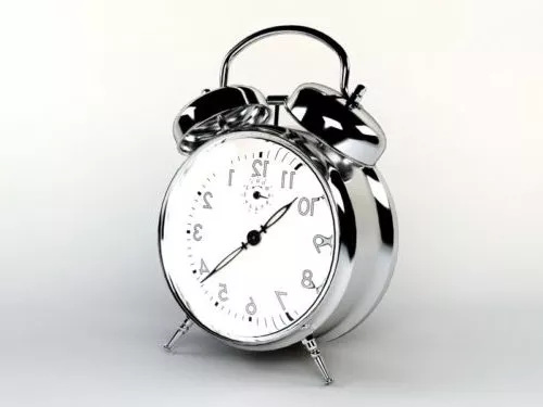 White Alarm Clock 3d model