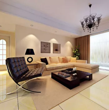 Simple Comfortable Living Room 3d model Simple Comfortable Living Room 3d model