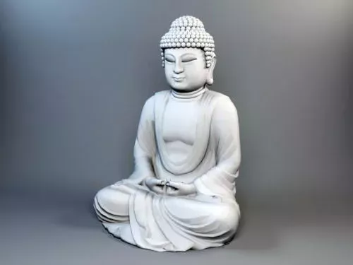Buddha Bust Statue 3d model