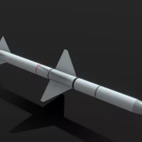 Medium Range Air Missile Rocket 3d model