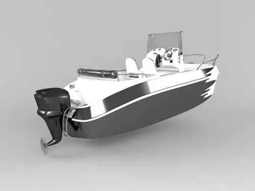 Old Ferry Boat 3d model