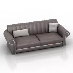 Antique Leather Sofa Quincy 3d model