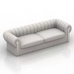 White Chester Sofa Fendi 3d model