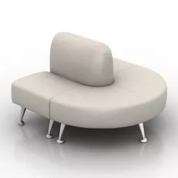 Half Oval Sofa Sirius 3d model