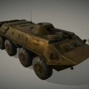 Soviet Military Btr-70 Vehicle 3d model