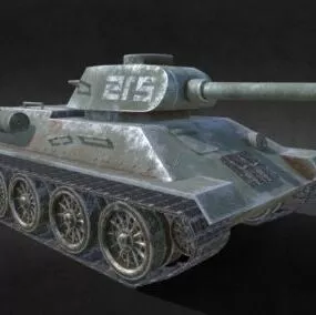 Soviet T-34 Tank Weapon 3d model