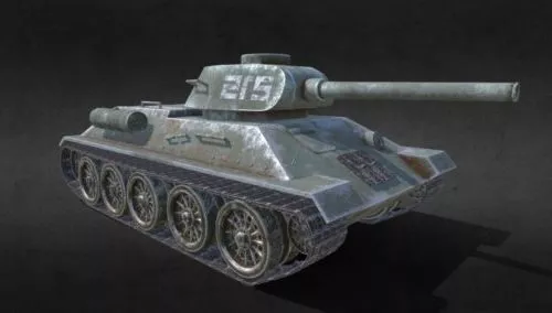 Soviet T-34 Tank Weapon 3d model Soviet T-34 Tank Weapon 3d model