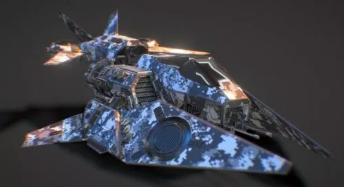 Romulan Futuristic Spaceship 3d model