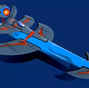 Gaming Sci-fi Spaceship 3d model