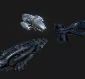 Spaceships Design Collection 3d model
