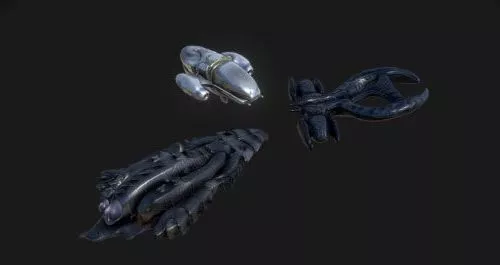 Futuristic Planet Mars Spacecraft 3d model