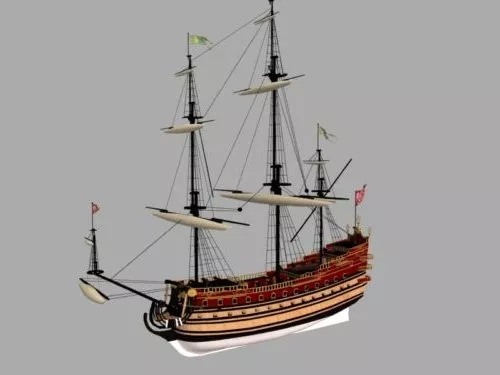Naval Warship 3d model