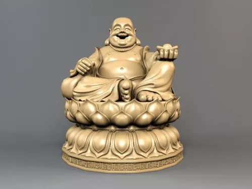 Ancient Statue Of Budai 3d model Ancient Statue Of Budai 3d model