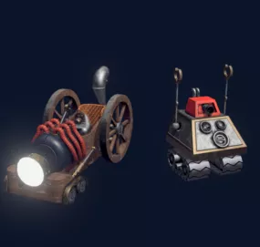 Steampunk Car Robot 3d model