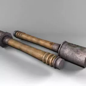 Vintage Weapon Stick Grenade 3d model