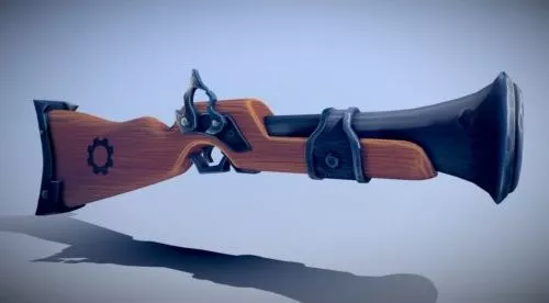 Sniper Rifle Gun With Camo 3d model