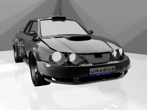Black Subaru Impreza Car 3d model Black Subaru Impreza Car 3d model