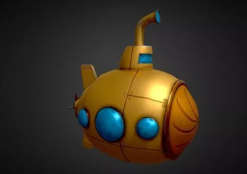 Ww2 Submarine 3d model