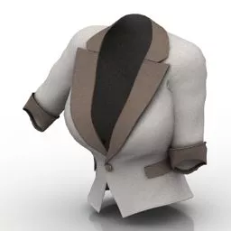 White Suit Fashion 3d model
